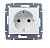 Розетка 1-м СП Cariva 16А IP20 250В 2P+E с заземл. немецк. стандарт механизм сл. кость Leg 773759