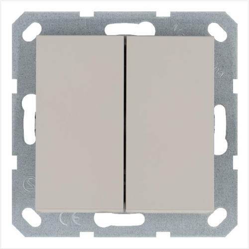 Переключатель перекрестный 2-кл. 10А IP20 механизм тауп Jasmart G3014T