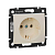 Розетка 1-м СП Valena 16А IP20 с заземл. на винтах механизм сл. кость IEK 774320