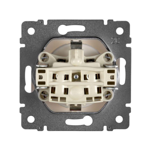 Розетка 1-м СП Valena 16А IP21 с заземл. на винтах механизм бел. IEK 774420