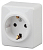Розетка 1-м ОП Эра Эксперт 11-2203-01 16А IP20 250В 2P+E Schuko бел. Эра Б0020685