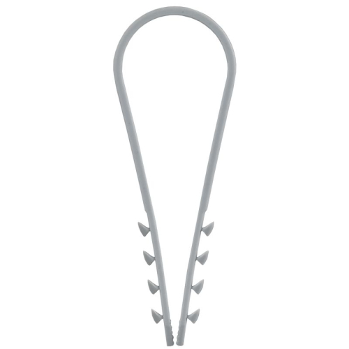 Дюбель-хомут 19х25мм для круглого кабеля нейлон сер. (уп.100шт) GENERICA UDH13-19-25-100-K03-G