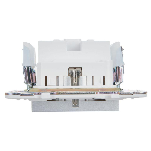 Розетка SKANDY 16А с заземл. защ. шторки безвинт. крепл. SK-R06S серебр. IEK SK-R14-16-1-K23