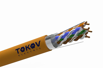 Кабель витая пара F/UTP 4х2х24AWG(0.48мм) кат.5E нг(А)-HF (LSZH) indoor Fluke tested 305м (м) TOKOV ELECTRIC TKE-C10-F42-5E-305-LSZH
