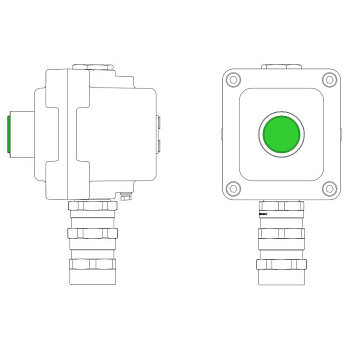 Пост управления взрывонепроницаемый из алюм. LCSD-01-B-MC-L1G(220)x1-PCMB-KA3MHK DKC LCSD21000016