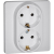 Розетка Inspiria 16А 250В 2х2P+E немецк. стандарт бел. IEK 673750