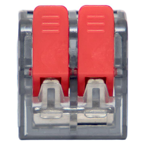 Клемма строительно-монтажная СМК 221-412 с рычагом 2 отверстия 0.2-4.0кв.мм (блист.20шт) PROxima EKF plc-smk-221-412b-20