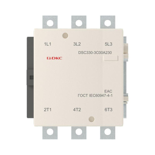 Контактор магнитный DSC330-3C00A230 330А 160кВт (AC3) 220В AC DKC DSC330-3C00A230