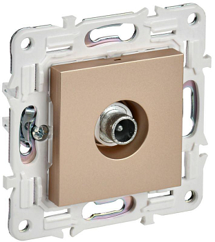 Розетка телевизионная проходная TV SKANDY SK-A17Sa песочн. IEK SK-A10-P-K98