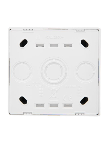 Выключатель 2-кл. ОП LETO бел. LEZARD 752-0200-101