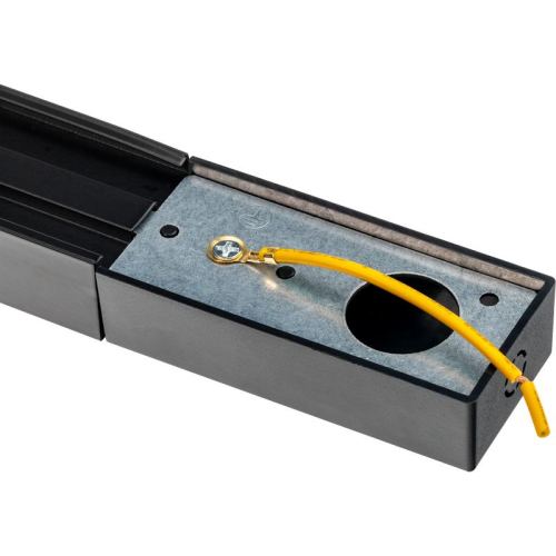 Шинопровод трековый накладной 1ф ARTLINE с питанием и заглушкой 1м алюм./медь с держателями с пластиковой планкой черн. Ritter 59785 2