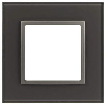 Рамка 1-м Elegance 14-5101-16 для розеток и выключателей стекло титан Эра Б0065833
