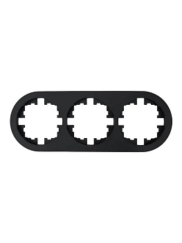 Рамка 3-м OSEN горизонт. круглая черн. бархат LEZARD 744-4200-148