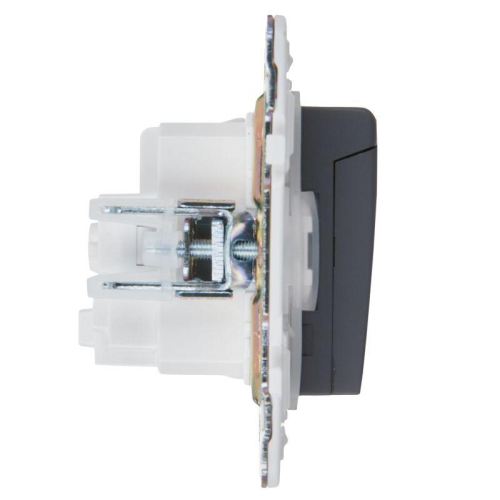 Розетка 1-м SKANDY 16А IP44 с заземл. защ. шторки с крышкой SK-R11T титан IEK SK-R16-16-44-K48