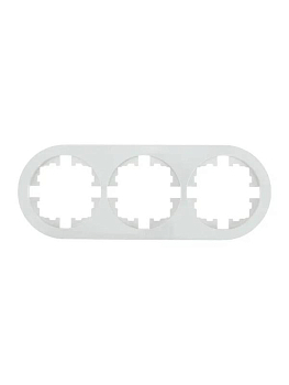 Рамка 3-м OSEN горизонт. круглая бел. LEZARD 744-0200-148