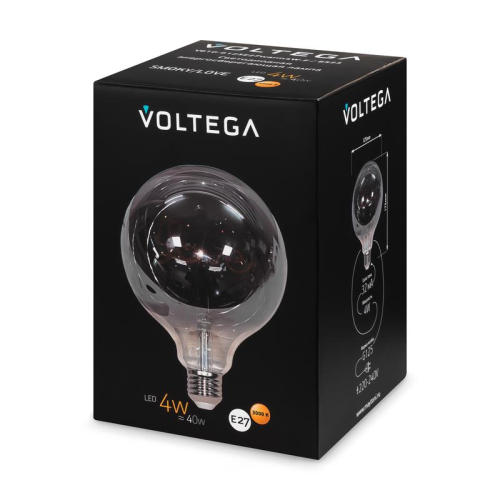 Лампа светодиодная филаментная Loft 271 G125 4Вт 3000К E27 Voltega 8523