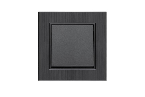 Выключатель 1-клав. Karea LINE STAR дым. металлик Makel 86050001