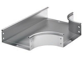 Ответвитель для лотка Т-образ. горизонт. DPT 400х50 в комплекте с крепеж. эл. цинк-ламель DKC 36126KZL