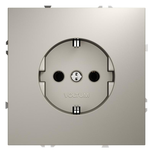 Розетка 1-м СП S70 16А с заземл. механизм кашемир Voltum VLS040103
