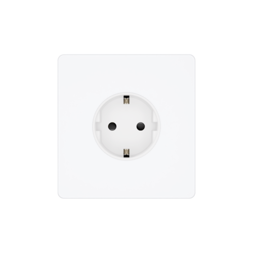 Розетка 1-м СП Systeme Infinity 16А IP20 250В с заземл. защ. шторки арктич. лед SE FSE000145