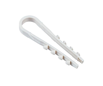 Дюбель-хомут PCD-R 19-25-65-100WH для круглого кабеля PA6.6 бел. (уп.100шт) JazzWay 5054820