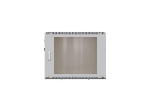 Шкаф настенный 19дюйм TERACOM PRO 9U 600х450мм дверь стеклянная с замком-ручкой сер. EKF TRP-WLL-0964-40G