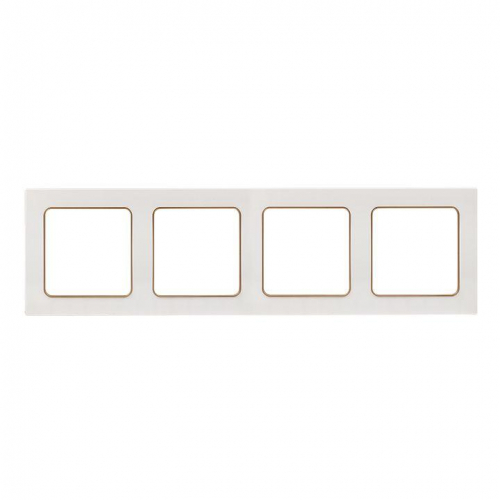 Рамка 4-м Стокгольм бел. с линией цвета шампань PROxima EKF EAM-G-303-20