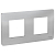 Рамка 2-м UNICA STUDIO алюм. SchE NU200430