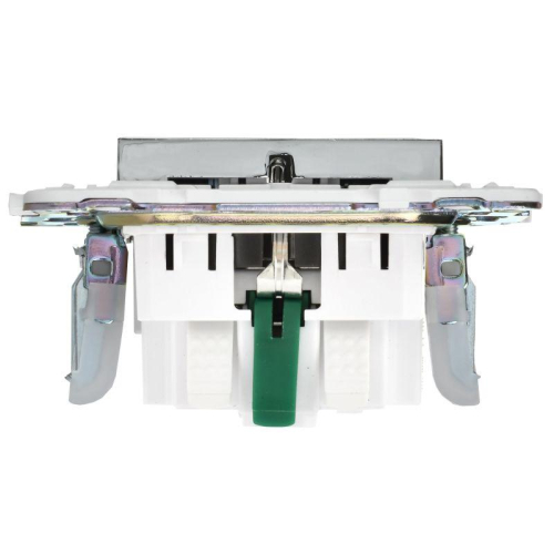 Розетка SKANDY 16А с заземл. защ. шторки безвинт. крепл. SK-R06N никель IEK SK-R14-16-1-K50