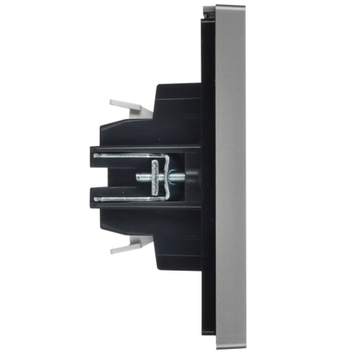 Выключатель жалюзи СП FORTE&PIANO 10А FP511 сталь IEK FP-V15-0-10-1-K46
