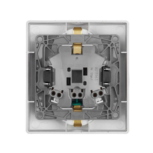 Розетка 2-м СП Etika 16А IP31 250В 2х2P+E с заземл. защ. шторки немецк. стандарт безвинт. клеммы алюм. IEK 672433