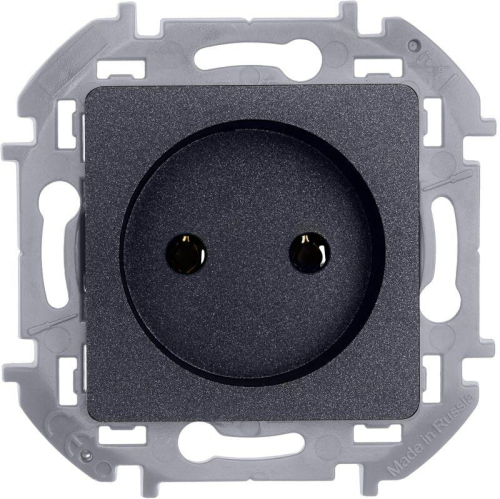 Розетка 1-м СП Inspiria 16А IP20 250В 2P механизм антрацит IEK 673713