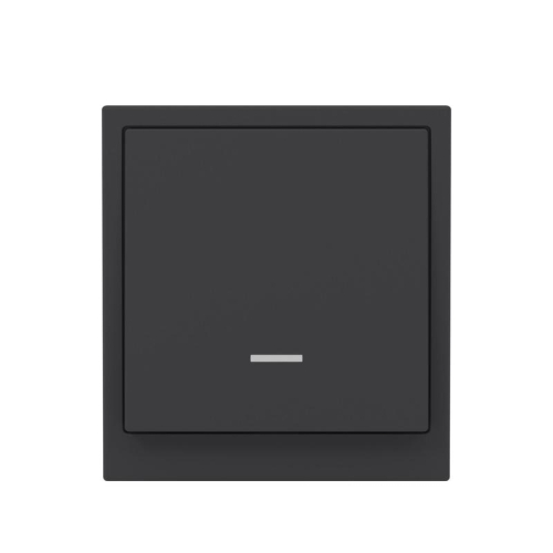 Переключатель 1-кл. KANT с подсветкой черн. уголь DKC 7012143