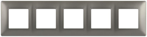 Рамка 5-м Elegance 14-5005-16 для розеток и выключателей титан Эра Б0065821