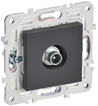 Розетка телевизионная проходная TV SKANDY SK-A17T титан IEK SK-A10-P-K48