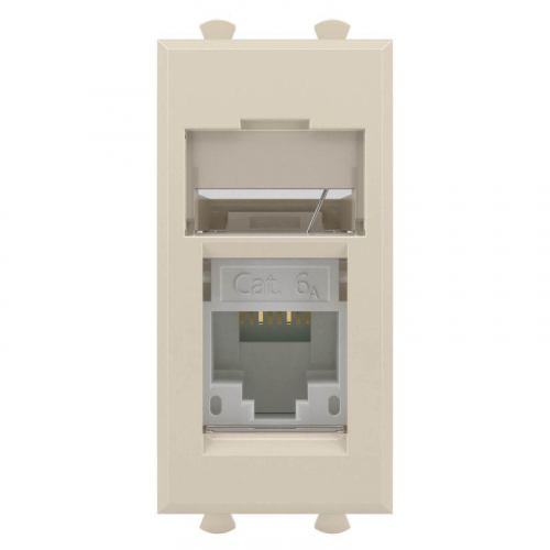 Розетка компьютерная 1мод. Avanti "Ванильная дымка" RJ-45 модульная кат.6А DKC 4405371