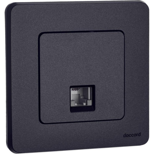 Розетка телефонная Inspiria RJ11 механизм антрацит IEK 673823