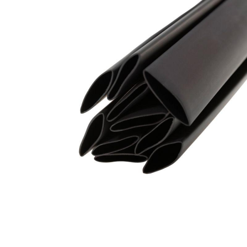 Трубка термоусадочная двустенная клеевая 18/6 (3:1) черн. 1м Rexant 21-9008