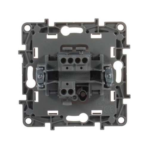 Переключатель 1-кл. СП Etika 10А IP20 250В 10AX безвинтов. зажимы механизм бел. IEK 672205