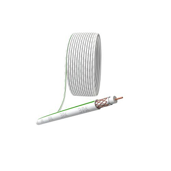 Кабель коаксиальный SAT 703 B Cu/оплетка Cu 75% PVC 75Ом бел. (м) S-B-75-PVC100 Эра Б0044612