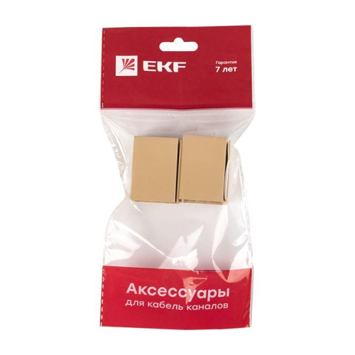 Соединитель на стык 25х25 под свет. дерево Plast PROxima (уп.4шт) EKF conl-25-25x4