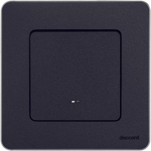 Выключатель 1-кл. Inspiria 10А IP20 250В 10AX с подсветкой/индикацией механизм антрацит IEK 673613