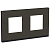 Рамка 2-м UNICA PURE горизонт. камень/антрацит SchE NU600487