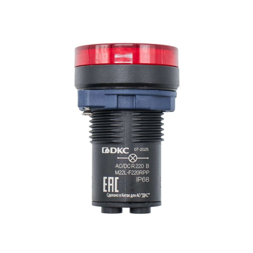 Индикатор сигнальный со встроенным диодом 220В красн. DKC M22L-F220RPP