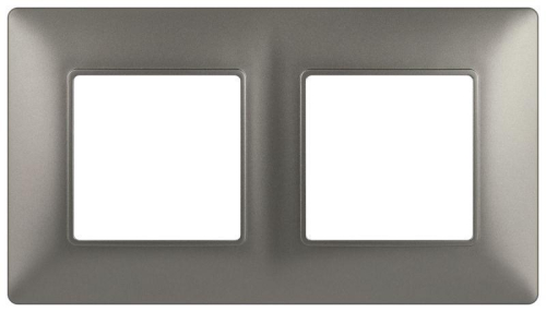 Рамка 2-м Elegance 14-5002-16 для розеток и выключателей титан Эра Б0065815