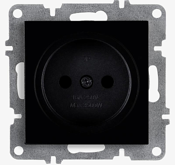 Розетка 1-м СП LAVIN/KAREN 16А IP20 без заземл. механизм черн. ARVIA 50 07 2000 215