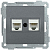 Механизм розетки комп. 2-м СП BOLERO РК10-2-Б RJ45 Cat5e антрацит IEK EKB25-K95