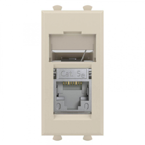 Розетка компьютерная 1мод. Avanti "Ванильная дымка" RJ-45 модульная кат.5е экран DKC 4405361