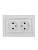 Розетка 2-м СП Mira 16А IP20 без заземл. с бел. вставкой керамика бел. LEZARD 701-0202-128