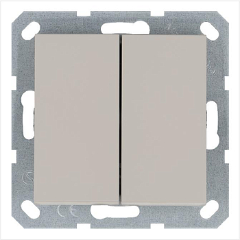 Переключатель перекрестный 2-кл. 10А IP20 механизм тауп Jasmart G3014T